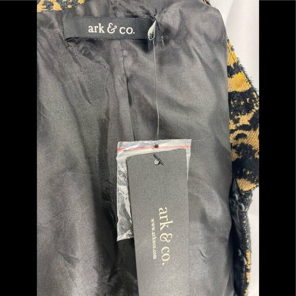 Ark & Co. Women's NWT Black Gold Formal Metallic Silk Wool Luxury Jacket M/C38 - Picture 9 of 10